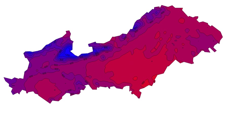 Tejo river basin Isohyets CHIRPS, wra