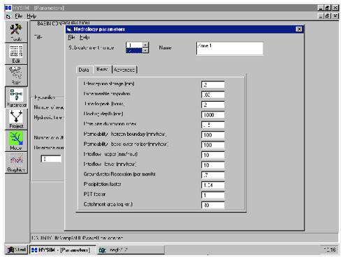 hysim-parameters, wra, water-resource-associates, uk-water-consultants